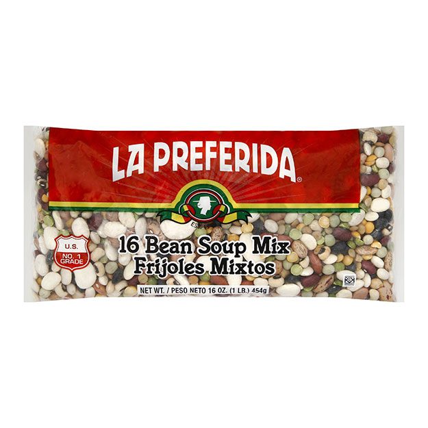 la preferida 16 bean soup mix, la preferida frijoles mixtos, 16 bean soup mix, frijoles mixtos, dried bean soup mix, dried soup mix